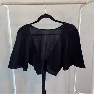 “amuse society” open back crop top